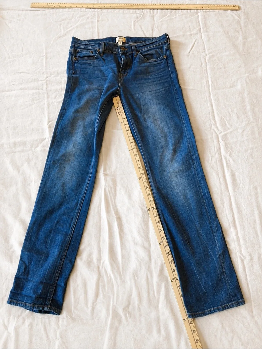 J Crew Selvedge MatchStick Jeans Size 29 Medium Wash Straight Leg  Inseam 32